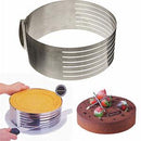 Adjustable Round Stainless Steel DIY Mousse Cake Ring Mold Layer Slicer Cutter