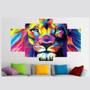 Panel Color Lion Canvas Print Wall Art Oil Painting Picture Decor Noframe S