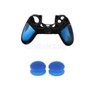 Camo Blue Game Controller Gamepad Skin + Thumb Stick Grips Cap for PS4