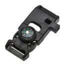 Side Buckle With Whistle Compass Flint Fire Starter Scaper For Paracord Bracelet