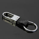 New Fashion Black Leather Strap Keyring Keychain Key Chain Ring Key Fob