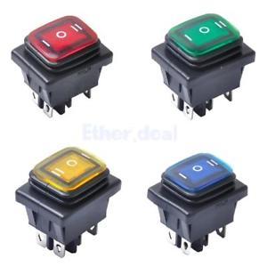 4pcs 6 Pin Rocker Push Button Switch Circuit Breaker Universal
