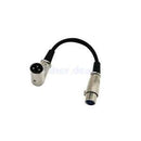 1ft Premium XLR Male to Female Right-Angle Microphone Audio Extension Cable