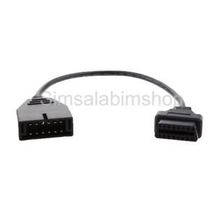 Car Error Fixing 12 Pin To 16 Pin OBD2 OBDII Scanner Cable Adapter For GM