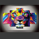 Panel Color Lion Canvas Print Wall Art Oil Painting Picture Decor Noframe S