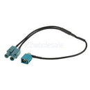 Double Male Fakra to Female Car Radio Aerial Antenna Adapter for VW Cars