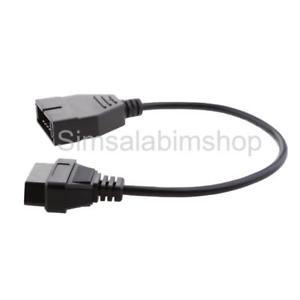 Car Error Fixing 12 Pin To 16 Pin OBD2 OBDII Scanner Cable Adapter For GM