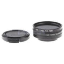 3in1 37mm Circle UV+CPL Filter with Snap-On Lens Cover For Xiaoyi Yi II 4K