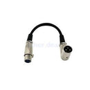 1ft Premium XLR Male to Female Right-Angle Microphone Audio Extension Cable