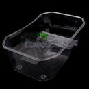 Reptile Tortoise Turtle Vivarium Tank Fish Aquarium with Coconut Tree White