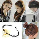 Mens Women Unisex Black Wavy Hair Head Hoop Band Sport Headband Hairband Fashion