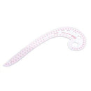 11.8" Long Comma Shaped Plastic Transparent French Curve Ruler SplIne