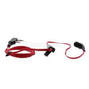 Headset Earphone Mic Headphone Flat Cable for 2 Pin Walkie Talkie Radio Red