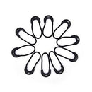 10pcs EDC Black Zip Zipper Pulls Cord Rope For Outdoor Travel Clothing Backpack