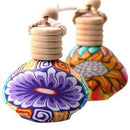 Printed Hanging Car Air Freshener Perfume Diffuser Fragrance Bottle Random Color