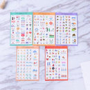 5 Sheets Cute Paper Stickers For DIY Po Album Scrapbook Calendar Diary Set