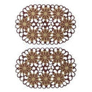 2pcs/set Floral Dining Table Place Mats Cloth Placemats Pads for Kitchen