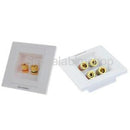 2pcs 2+4 Binding Post Banana Plug Speaker Audio Surround Wall Face Plate