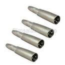 4Pcs 6.35mm 1/4" Female Jack Plug to 3 Pin XLR male Mic Adapter