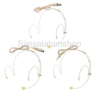 Professional Ear Hook Wired Headworn Condenser Microphone 3Pin Skin Color