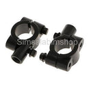 2x Motorcycle Bike 7/8'' Handlebar Mirror Mounting Clamp Bracket Clip Black