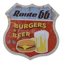 Shield Metal Tin Sign Wall Art Plaque US Highway Road Sign Motel Cafe Decor