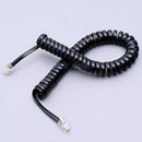 10Pcs RJ11 Male to Male Curley Telephone Extension Coil Cable Cord 2m Black