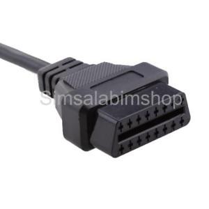 Car Error Fixing 12 Pin To 16 Pin OBD2 OBDII Scanner Cable Adapter For GM