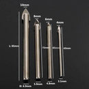 4pcs Porcelain Spear Head Ceramic Tile Glass Marble Drill Bits Set 4/6/8/10mm