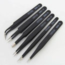 6 pcs ESD Safe Stainless Steel Antistatic Tweezers Maintenance Tool Set