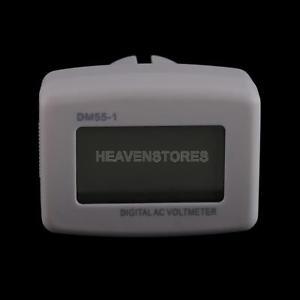 Blue LCD Volt Meter AC 80-300V For 110V 120V 220V 230V 240V EU Style Plug hv2n