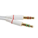 3.5mm AUX Audio Mic Splitter Cable Earphone Headphone Adapter Female to 2 Male