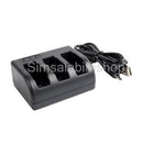 Triple 3-Channel Simultaneously Fast Speed Charger For GoPro Hero 5 Camera