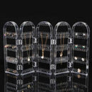 Clear Acrylic Earrings Necklace Jewelry Display Rack Stand Organizer Holder