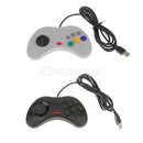 6Button USB Game Pad Controller Joypad Joystick for SEGA Genesis MD2 SR BLK