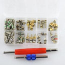 102pcs Car R12&R134 A/C System Air Conditioner Schrader Valve Core Tool Kit