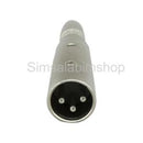 4Pcs 6.35mm 1/4" Female Jack Plug to 3 Pin XLR male Mic Adapter