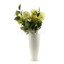 9Heads Artificial Rose Flowers Silk Bouquet Bridal Home Vase Decor DIY Green