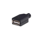 10PCS USB2.0 Type-A Plug 4-pin female Adapter Connector jack&Black Plastic Cover