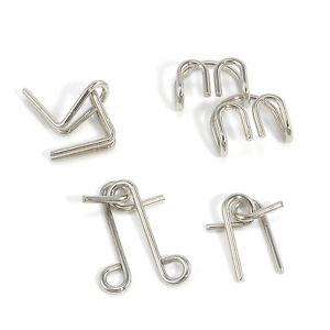 7 Sets IQ Test Toys Mind Game Brain Teaser Metal Wire Puzzles Magic Trick