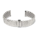 18mm Black Silver Gold Stainless Steel Solid Nine Bead Watch Band