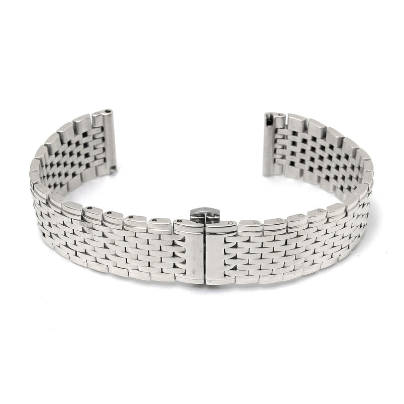 18mm Black Silver Gold Stainless Steel Solid Nine Bead Watch Band