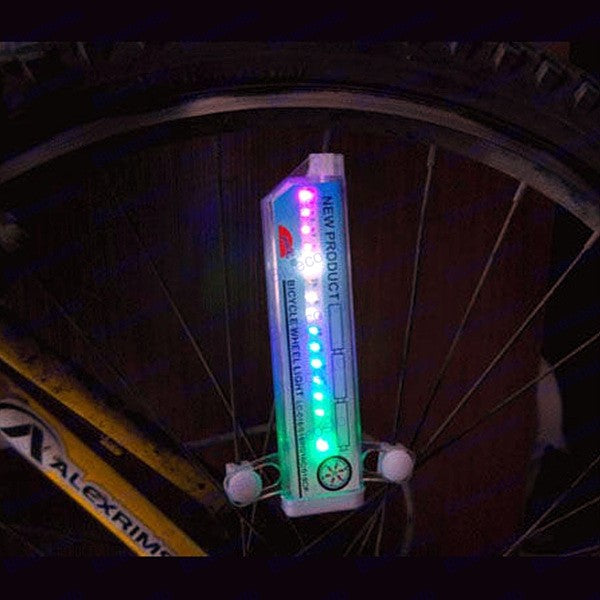 32 Change Cycling Bike Bicycle Tire Wheel Valve 16 Led Flashlight