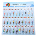 30x Metal Fishing Lures Spinners Baits Assorted Fish Hooks Tackle