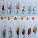 30x Metal Fishing Lures Spinners Baits Assorted Fish Hooks Tackle