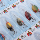 30x Metal Fishing Lures Spinners Baits Assorted Fish Hooks Tackle