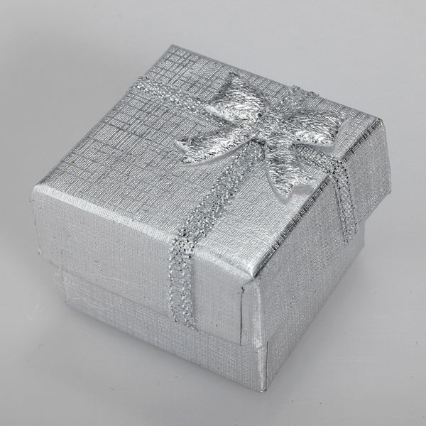 24pcs Bowknot Cube Jewelry Ring Earring Box Gift Box Hard Paper