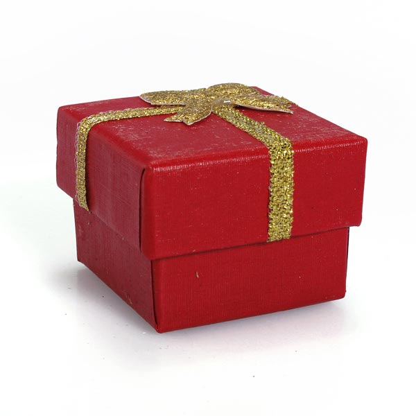 24pcs Bowknot Cube Jewelry Ring Earring Box Gift Box Hard Paper