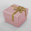 24pcs Bowknot Cube Jewelry Ring Earring Box Gift Box Hard Paper