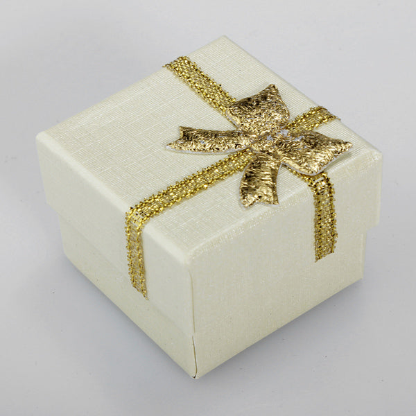 24pcs Bowknot Cube Jewelry Ring Earring Box Gift Box Hard Paper